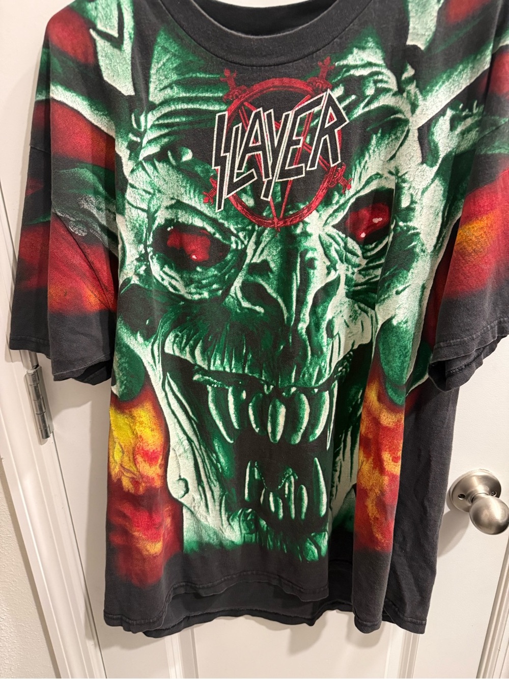SLAYER Root Of All Evil All Over Print RARE XL Vintage 1996 Original Winterland